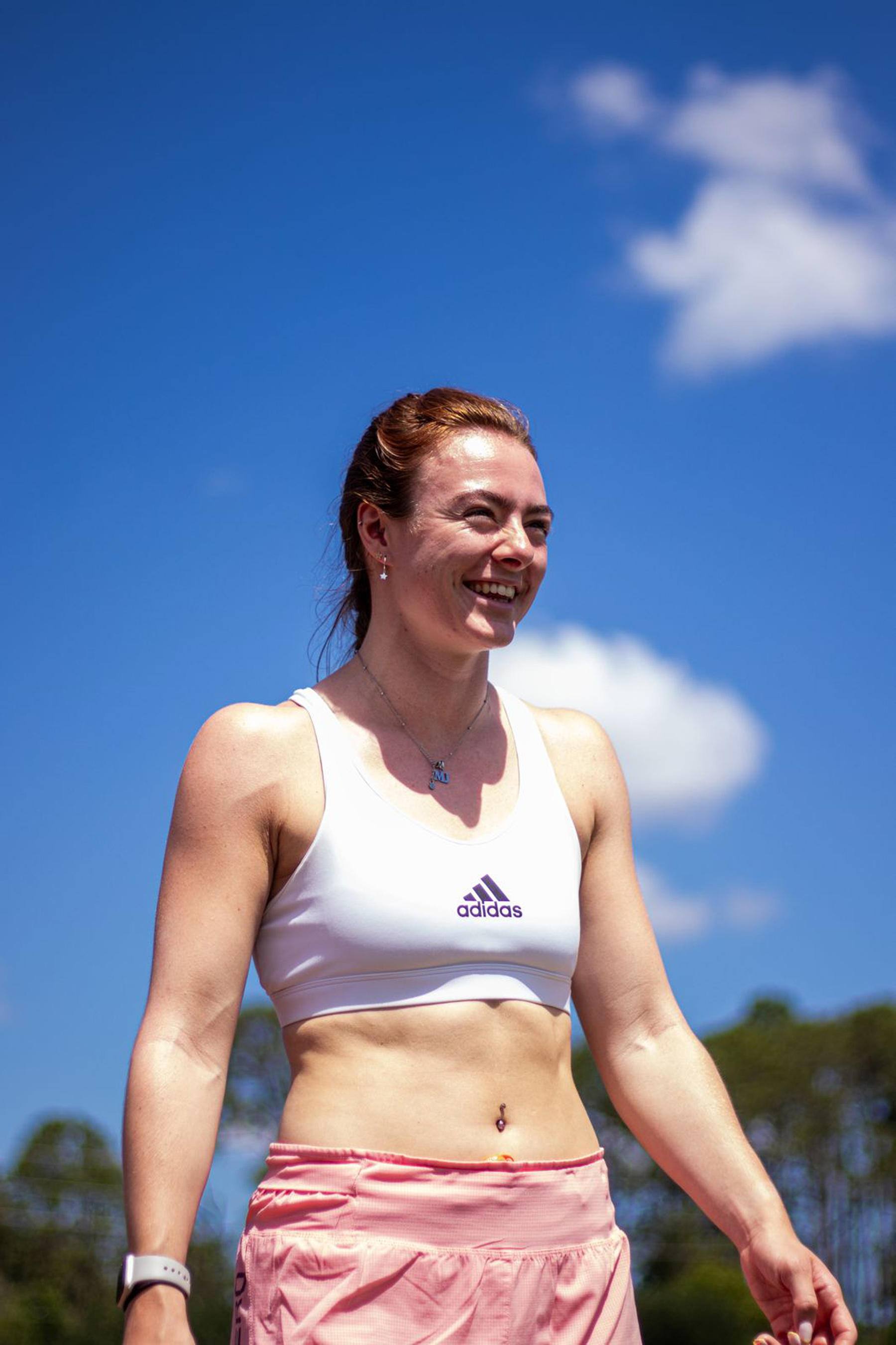 Mia McIntosh Adidas sprinter at Florida training camp